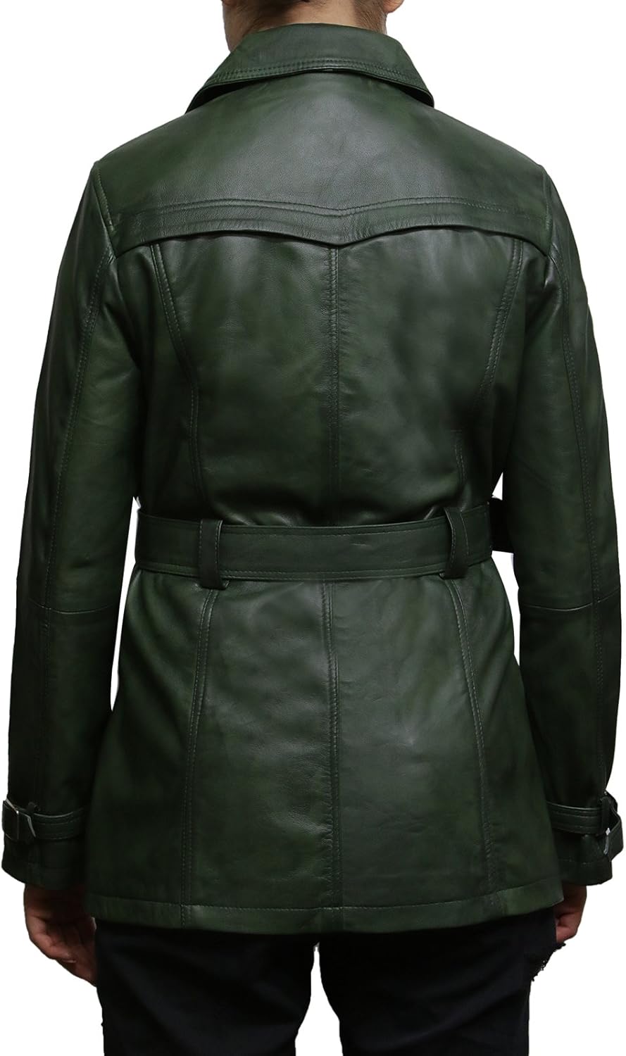 Womens Genuine Leather Biker Jacket Coat