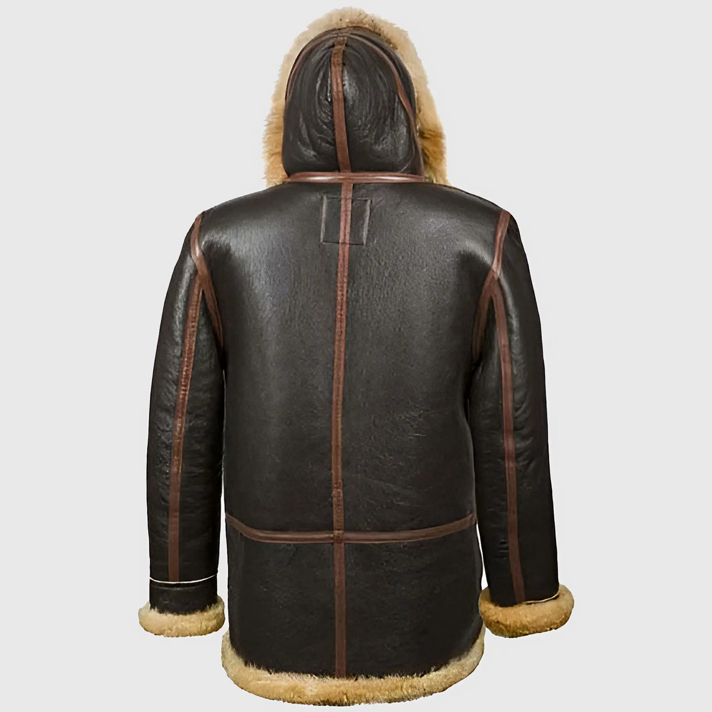 Connor Men’s Dark Brown B-7 Bomber Leather Jacket