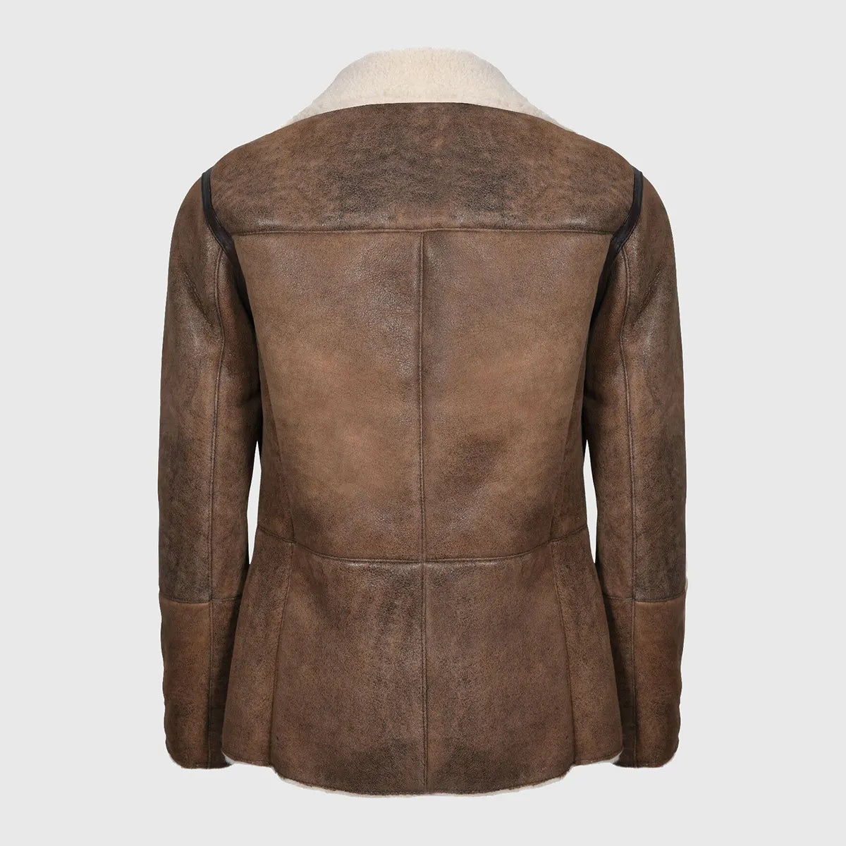 Faith Men’s Brown Distressed Aviator Leather Jacket