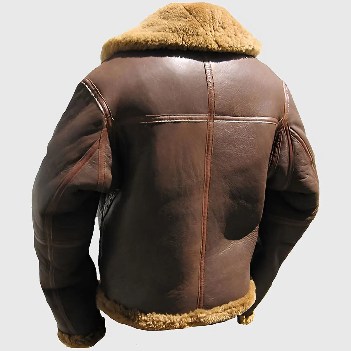 James Men’s Brown B-3 Bomber Leather Jacket