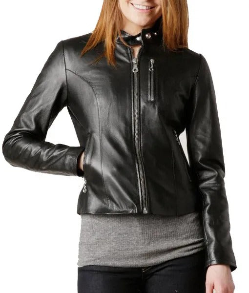 Women’s Slim Fit Leather Jacket