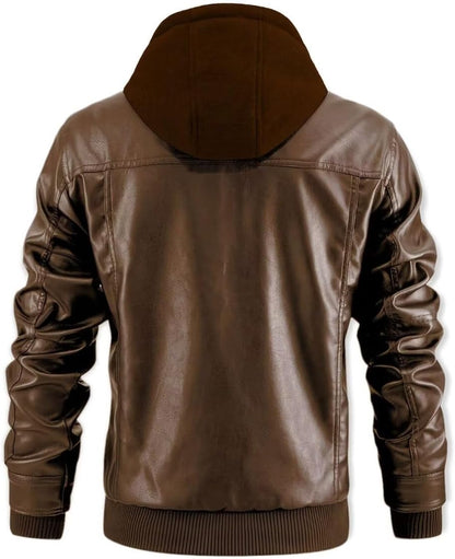 Motorcycle Jacket with Removable Hood Waterproof Bomber Jackets