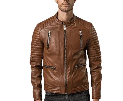 Brown Leather Jacket for Men
